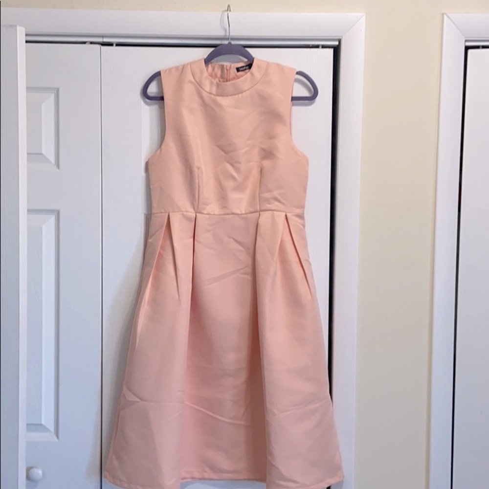 Peach Mid Length Summer Dress